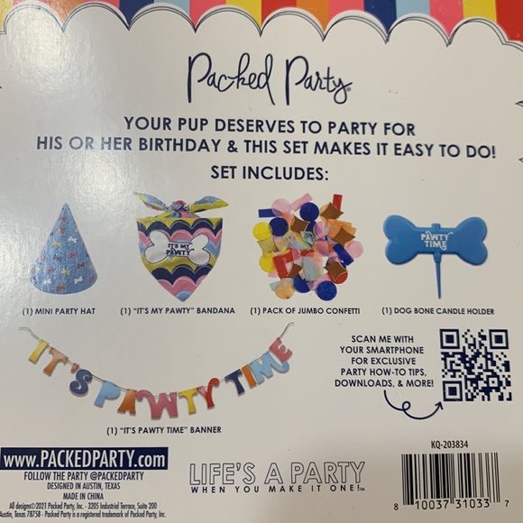 New in Box Packed Party It’s A Pup Party Dog Celebration Set - Picture 3 of 3